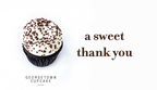 Gift Card with chocolate sprinkles and “sweet thank you” message