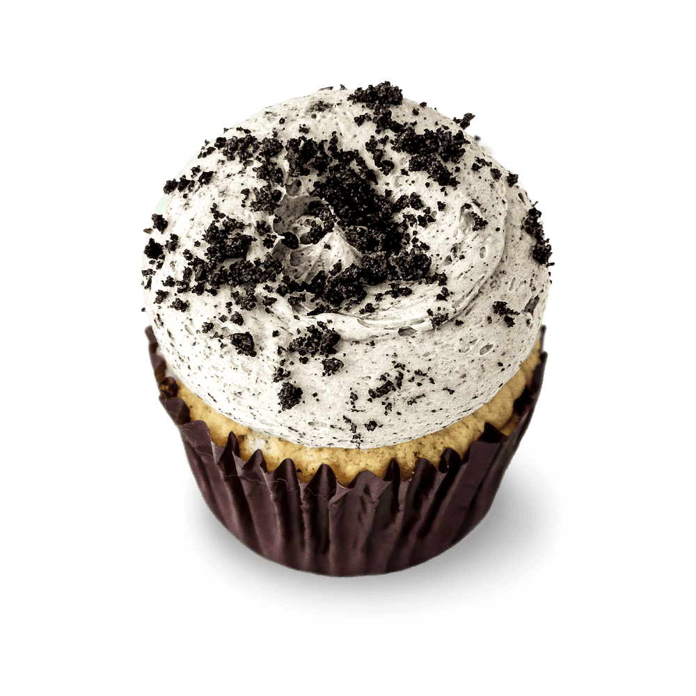 Vanilla cupcake with Oreo crumbs