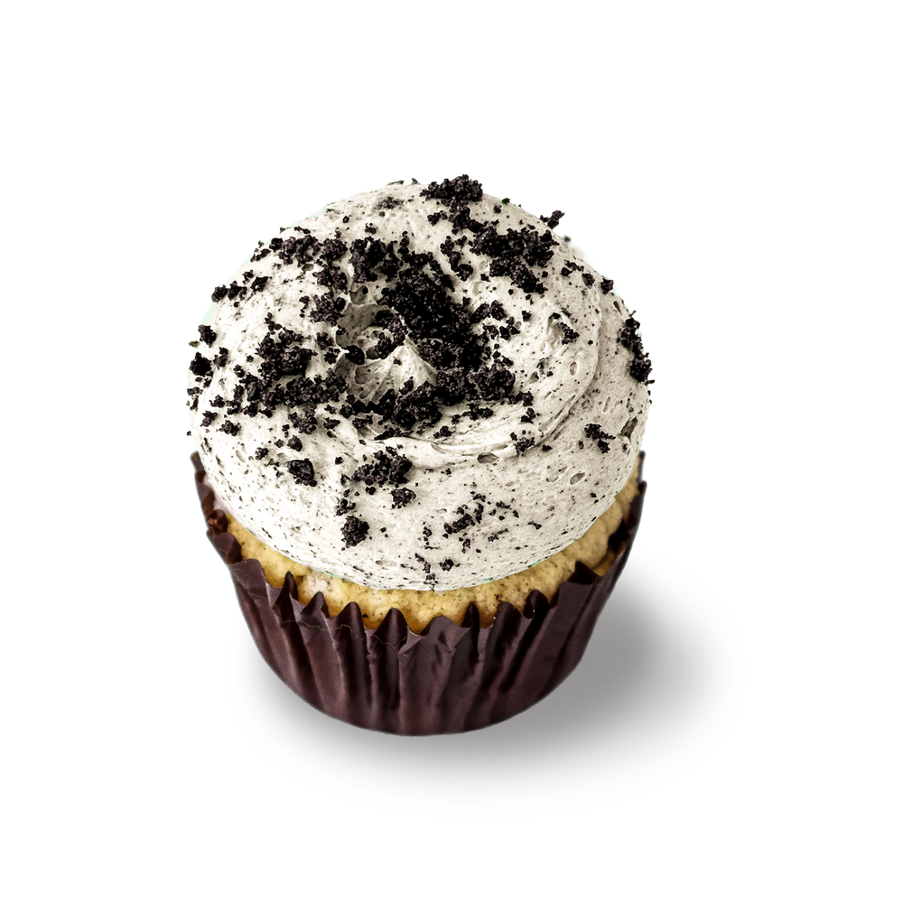 Cookies and cream cheesecake cupcake with crumb topping