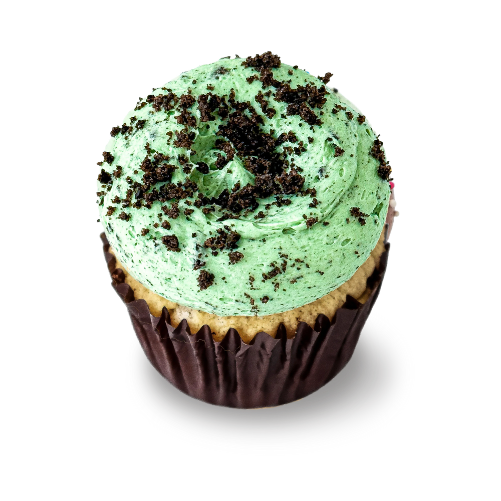 Vanilla cupcake with sprinkles