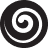 Spiral icon in black and white